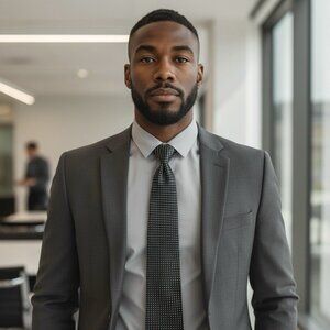 Bocara Silk Geometric Square Pattern Handmade Zipped Necktie 3.75" Mens New